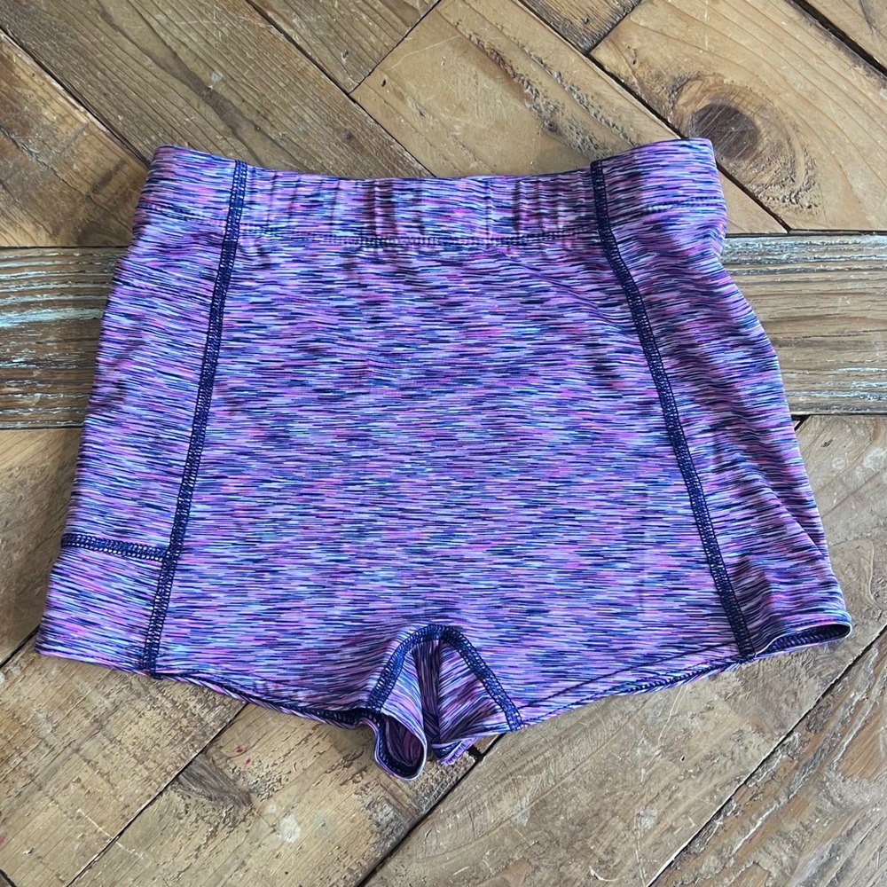 BCG Girls Active Gymnastics Bike Shorts‎ Purple Pink Athletic Youth Size M 8-10